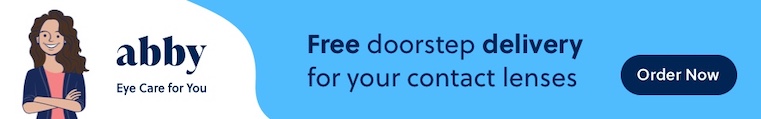 Free doorstep delivery for your contact lenses with [abby]